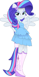 Size: 2100x4108 | Tagged: safe, artist:rarity3257, derpibooru import, oc, oc only, oc:stardust falken, human, equestria girls, base used, bedroom eyes, boots, eyebrows, eyeshadow, fall formal, fall formal outfits, heart, heart eyes, high heel boots, high heels, high res, looking at you, makeup, not rarity, ponied up, shoes, simple background, smiling, smiling at you, solo, spread wings, tattoo, transparent background, wingding eyes, wings