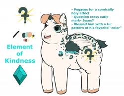 Size: 1885x1463 | Tagged: safe, artist:magoconut, derpibooru import, pegasus, pony, alternate elements of harmony, alternate universe, chonk, chubby, crossover, element of kindness, fat, gravity falls, hat, leopard print, male, ponified, simple background, solo, soos, stallion, white background
