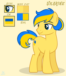 Size: 1860x2136 | Tagged: safe, artist:pastelthekittypaints, artist:persephoneiabases, derpibooru import, oc, oc:ukarine, pony, base used, male, nation ponies, original character do not steal, ponified, reference sheet, solo, stallion, ukraine