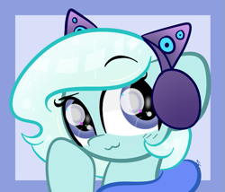 Size: 633x543 | Tagged: safe, artist:sugarcloud12, derpibooru import, oc, earth pony, pony, :3, bust, female, headphones, headset, mare, microphone, portrait, solo