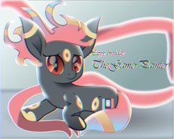 Size: 3144x2515 | Tagged: safe, artist:lincolnbrewsterfan, derpibooru exclusive, derpibooru import, oc, oc only, oc:gamer painter, earth pony, hybrid, pony, rainbow roadtrip, .svg available, adorable face, big ears, birthday, birthday gift, body markings, chromatic aberration, circle, coat markings, colored hooves, colored pupils, console, controller, cute, cute face, cute smile, cutie mark, distorted, distortion, ears, earth pony oc, eevee, eevee pony, fusion, gradient background, gradient mane, gradient tail, hairband, happy, happy birthday, high res, hoof heart, hybrid oc, inkscape, jewelry, long ears, looking at you, lying down, male, nintendo switch, ocbetes, orange eyes, pokémon, ponified, ponysona, prone, ring, slit eyes, smiling, smiling at you, stallion, stallion oc, striped mane, striped tail, stripes, svg, tail, tail band, umbreon, underhoof, vector, vivaldi font, wii, wii u touchpad