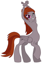 Size: 3500x4800 | Tagged: safe, alternate version, artist:funny jo, derpibooru import, oc, oc only, oc:funny jo, centaur, taur, equestria girls, centaur oc, crossed arms, eyelashes, female, looking at you, one eye closed, open mouth, raised arms, raised hoof, raised leg, simple background, smiling, solo, transparent background, wings, wink, winking at you