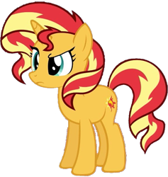 Size: 595x627 | Tagged: safe, artist:pascalmulokozi2, derpibooru import, edit, edited screencap, screencap, sunset shimmer, pony, unicorn, equestria girls, background removed, female, mare, not a vector, simple background, solo, transparent background