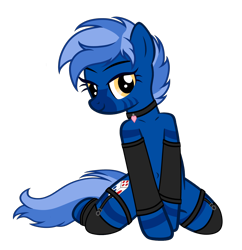 Size: 4370x4510 | Tagged: safe, artist:equestria secret guard, derpibooru import, oc, oc only, oc:dark straw, hybrid, pony, zebra, zony, bedroom eyes, belly button, clothes, female, hoofless socks, jewelry, kneeling, latex, latex socks, looking at you, mare, neck rings, necklace, sexy, shoulder, simple background, socks, solo, transparent background, vector, zebra oc, zony oc