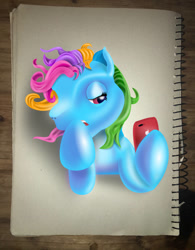 Size: 789x1013 | Tagged: safe, artist:samoodang, derpibooru import, rainbow dash (g3), g3, cute, g3 dashabetes, sketchbook