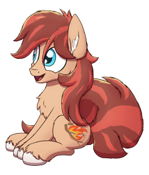 Size: 1800x2100 | Tagged: safe, artist:litrojia, derpibooru import, oc, oc only, oc:cottonwood kindle, earth pony, pony, chest fluff, ear fluff, ears, earth pony oc, male, open mouth, open smile, simple background, sitting, smiling, solo, stallion, transparent background, unshorn fetlocks