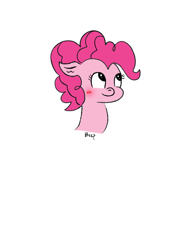 Size: 1200x1600 | Tagged: safe, artist:beepbeep, derpibooru import, pinkie pie, pony, bust, female, mare, simple background, solo, white background