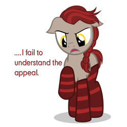 Size: 4600x4613 | Tagged: safe, artist:mlpmvguy, derpibooru import, oc, oc only, oc:lawkeeper equity, earth pony, pony, absurd resolution, clothes, confused, cute, dialogue, earth pony oc, elements of justice, female, mare, simple background, socks, solo, striped socks, transparent background, turnabout storm