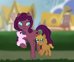 Size: 1000x835 | Tagged: safe, artist:opal2023, derpibooru import, earth pony, pony, baby, baby pony, foal, practice, trio