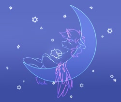 Size: 1698x1428 | Tagged: safe, artist:lambydwight, derpibooru import, pony, commission, moon, sketch, stars, your character here