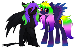 Size: 4008x2480 | Tagged: safe, artist:avrameow, artist:sinrinf, derpibooru import, oc, oc:flysoul dragon, dracony, dragon, hybrid, pegasus, pony, collaboration, 2023 community collab, colored wings, derpibooru community collaboration, gradient hooves, gradient mane, gradient wings, looking at you, pegasus oc, simple background, smiling, spread wings, transparent background, wings