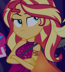 Size: 971x1080 | Tagged: safe, derpibooru import, screencap, applejack, pinkie pie, sunset shimmer, better together, equestria girls, spring breakdown, cropped