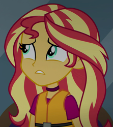 Size: 883x994 | Tagged: safe, derpibooru import, screencap, sunset shimmer, better together, equestria girls, spring breakdown, cropped, solo