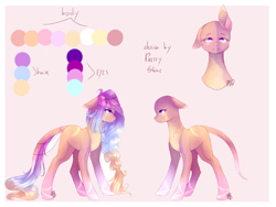 Size: 2825x2122 | Tagged: safe, artist:prettyshinegp, derpibooru import, oc, oc only, earth pony, pony, bald, bust, ears, earth pony oc, floppy ears, leonine tail, reference sheet, smiling, tail