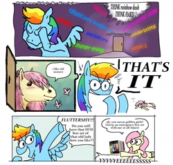 Size: 2412x2303 | Tagged: safe, artist:punkittdev, derpibooru import, part of a set, fluttershy, rainbow dash, comic, golden girls