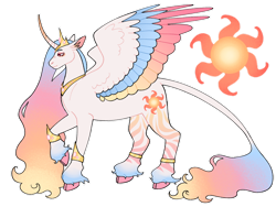 Size: 1280x960 | Tagged: safe, artist:s0ftserve, derpibooru import, princess celestia, pony, cloven hooves, colored wings, multicolored wings, simple background, solo, transparent background, wings