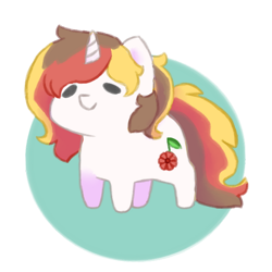 Size: 600x600 | Tagged: safe, alternate version, artist:spritzles, derpibooru import, oc, oc only, oc:scarlet serenade, pony, unicorn, chibi, female, horn, mare, simple background, solo, transparent background, unicorn oc