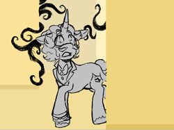 Size: 432x323 | Tagged: safe, artist:dsstoner, fancypants, pony, unicorn, aggie.io, fear, male, scared, stallion, tentacles, the backrooms