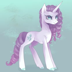 Size: 2048x2048 | Tagged: safe, artist:brot-art, derpibooru import, rarity, pony, unicorn, female, mare, side view, smiling, solo