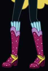 Size: 408x599 | Tagged: safe, derpibooru import, juniper montage, equestria girls, black background, boots, crystal guardian, high heel boots, legs, pictures of legs, shoes, simple background, solo