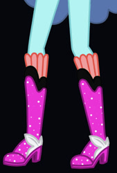 Size: 406x600 | Tagged: safe, derpibooru import, luster dawn, equestria girls, black background, boots, crystal guardian, high heel boots, legs, pictures of legs, shoes, simple background, solo