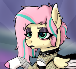 Size: 926x838 | Tagged: safe, artist:thatonefluffs, derpibooru import, fluttershy, pegasus, fluttergoth, solo