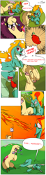 Size: 1200x4560 | Tagged: safe, artist:tlus, derpibooru import, paprika paca, tianhuo, alpaca, dragon, hybrid, longma, them's fightin' herds, carolina reaper, comic, community related, female, food, speech bubble, spicy, text