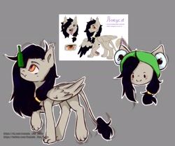 Size: 2560x2133 | Tagged: safe, derpibooru import, oc, oc only, oc:locus, sphinx, bottle, hat, male, reference sheet, solo