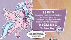 Size: 1334x750 | Tagged: safe, artist:tonyfleecs, derpibooru import, idw, silverstream, classical hippogriff, hippogriff, g4, spoiler:comic, dialogue, feats of friendship, female, solo, speech bubble, spread wings, wings