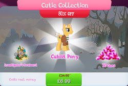 Size: 1261x854 | Tagged: safe, derpibooru import, cheerilee, rainbow dash, soarin', spitfire, bundle, bush, clothes, costs real money, english, food, gameloft, gem, male, mobile game, my little pony: magic princess, numbers, official, photo, pie, pinto paintcaster, sale, solo, solo focus, spoon, stallion, text