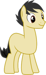 Size: 264x431 | Tagged: safe, anonymous artist, derpibooru import, oc, oc only, earth pony, pony, .svg available, 2023 community collab, derpibooru community collaboration, earth pony oc, male, no cutie marks because im lazy, simple background, smiling, solo, stallion, svg, transparent background, vector