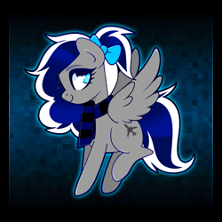 Size: 1500x1500 | Tagged: safe, artist:vivian reed, derpibooru import, oc, oc only, oc:sofia reds, pegasus, pony, bow, clothes, commission, hair bow, pegasus oc, scarf, solo, ych result