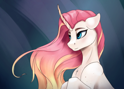 Size: 3000x2160 | Tagged: safe, artist:tenebrisnoctus, derpibooru import, oc, oc only, pony, unicorn, curved horn, female, horn, mare, solo, unicorn oc