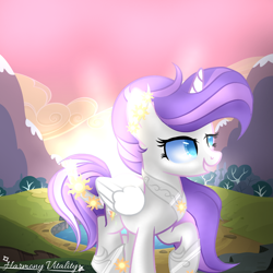 Size: 2048x2048 | Tagged: safe, artist:harmonyvitality-yt, derpibooru import, oc, oc only, alicorn, pony, alicorn oc, base used, ear fluff, ears, eyelashes, female, grin, hoof shoes, horn, mare, outdoors, peytral, signature, smiling, solo, wings