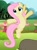 Size: 418x572 | Tagged: safe, derpibooru import, screencap, fluttershy, pegasus, pony, may the best pet win, cropped, cute, female, flying, mare, shyabetes, smiling, solo, spread arms, spread hooves