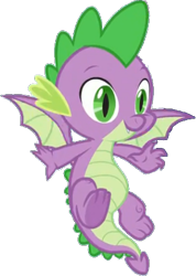 Size: 297x416 | Tagged: safe, artist:pascalmulokozi2, derpibooru import, edit, edited screencap, screencap, spike, dragon, the ending of the end, background removed, flying, male, not a vector, simple background, solo, transparent background, winged spike, wings