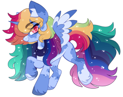 Size: 1393x1106 | Tagged: safe, artist:twilightpriincess, derpibooru import, oc, oc only, alicorn, pony, alicorn oc, female, horn, magical lesbian spawn, mare, offspring, parent:princess celestia, parent:rainbow dash, parents:dashlestia, simple background, solo, sparkles, transparent background, wings