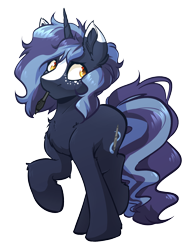 Size: 2256x2928 | Tagged: safe, artist:witchtaunter, derpibooru import, oc, oc only, oc:witching hour, pony, unicorn, 2023 community collab, chest fluff, derpibooru community collaboration, ear fluff, ears, freckles, golden eyes, male, shoulder fluff, simple background, solo, stallion, stylus, transparent background