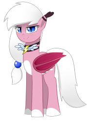 Size: 1000x1400 | Tagged: safe, artist:truffle shine, derpibooru exclusive, derpibooru import, oc, oc only, oc:bipen, bat pony, 2023 community collab, derpibooru community collaboration, female, jewelry, looking at you, necklace, simple background, solo, transparent background