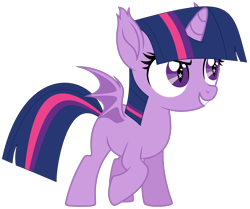 Size: 3364x2815 | Tagged: safe, artist:starshade, artist:twilyisbestpone, derpibooru import, twilight sparkle, bat pony, pony, base used, bat ears, bat ponified, bat wings, cute, ear tufts, fangs, female, filly, filly twilight sparkle, foal, high res, race swap, simple background, slit eyes, smiling, solo, spread wings, starry eyes, transparent background, twiabetes, twibat, wingding eyes, wings, younger