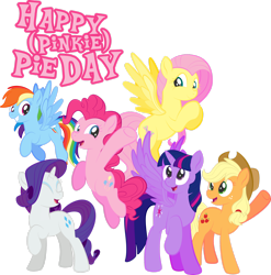 Size: 1920x1944 | Tagged: safe, artist:alexdti, derpibooru import, applejack, fluttershy, pinkie pie, rainbow dash, rarity, twilight sparkle, twilight sparkle (alicorn), alicorn, pony, mane six, simple background, transparent background