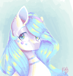 Size: 760x785 | Tagged: safe, artist:prettyshinegp, derpibooru import, oc, oc only, earth pony, pony, bust, earth pony oc, female, mare, signature, solo