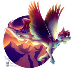 Size: 2449x2449 | Tagged: safe, artist:prettyshinegp, derpibooru import, oc, oc only, pegasus, pony, female, flying, mare, mountain, pegasus oc, signature, simple background, solo, transparent background, wings