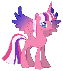 Size: 1396x1574 | Tagged: safe, artist:lanternik, derpibooru import, oc, alicorn, pony, alicorn oc, base used, horn, male, offspring, parent:princess cadance, parent:shining armor, parents:shiningcadance, simple background, solo, spread wings, stallion, transparent background, wings