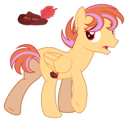 Size: 1143x1086 | Tagged: safe, artist:lanternik, derpibooru import, oc, oc only, pony, base used, butt, hat, magical lesbian spawn, male, offspring, parent:spitfire, parent:suri polomare, plot, raised hoof, raised leg, simple background, solo, stallion, transparent background, underhoof