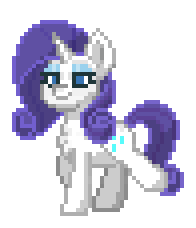 Size: 196x228 | Tagged: safe, derpibooru import, rarity, pony, unicorn, g4, animated, female, gif, mare, pixel art, pony town, simple background, solo, transparent background, walk cycle, walking