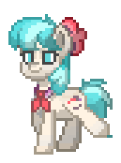 Size: 172x232 | Tagged: safe, derpibooru import, coco pommel, earth pony, pony, g4, animated, female, gif, mare, pixel art, pony town, simple background, solo, transparent background, walk cycle, walking