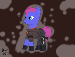 Size: 1600x1200 | Tagged: safe, artist:bigboydover, derpibooru import, oc, oc:bristle star, earth pony, clothes, costume, earth pony oc, gun, science fiction, the fifth element, weapon