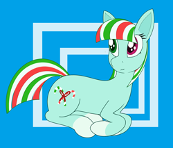 Size: 3636x3100 | Tagged: safe, artist:modera, derpibooru import, oc, oc only, oc:candy canter, earth pony, heterochromia, ms paint, solo