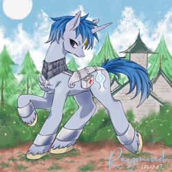 Size: 1000x1000 | Tagged: safe, artist:raymondht, derpibooru import, oc, pony, unicorn, chest fluff, horn, solo, unicorn oc